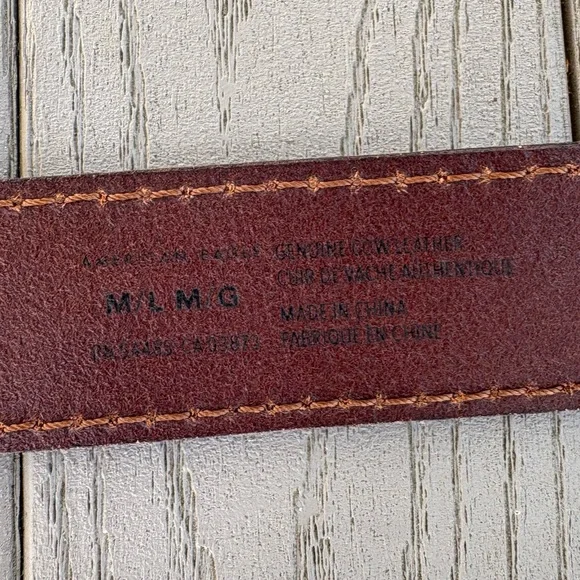 AEO Brown Leather Double O Ring Belt - Picture 5 of 7